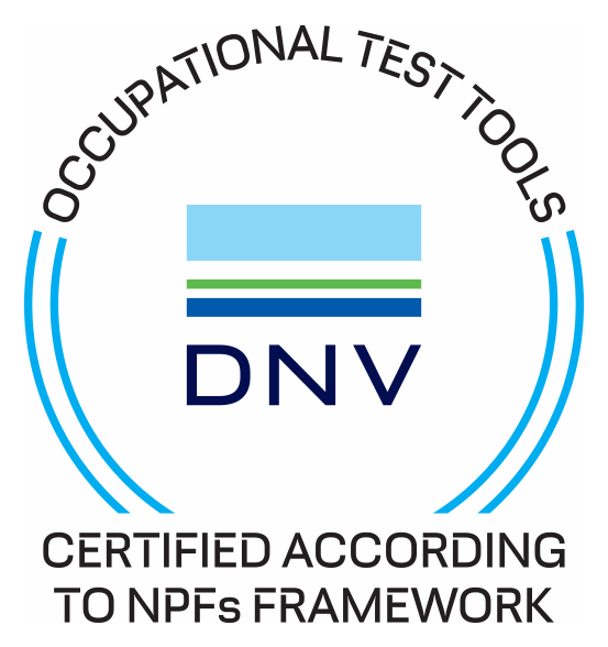 DNV certification mark for occupational test tools